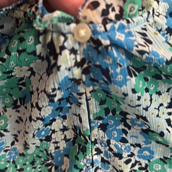 Loft XS Blue Floral Blouse - Picture 2 of 8